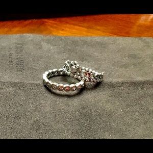 Set of 2 Authentic Pandora Rings Size 8.5
